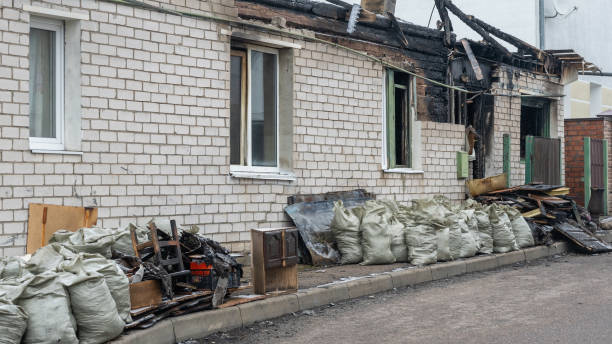Professional Fire Damage Assessment technician working in Tomball, TX